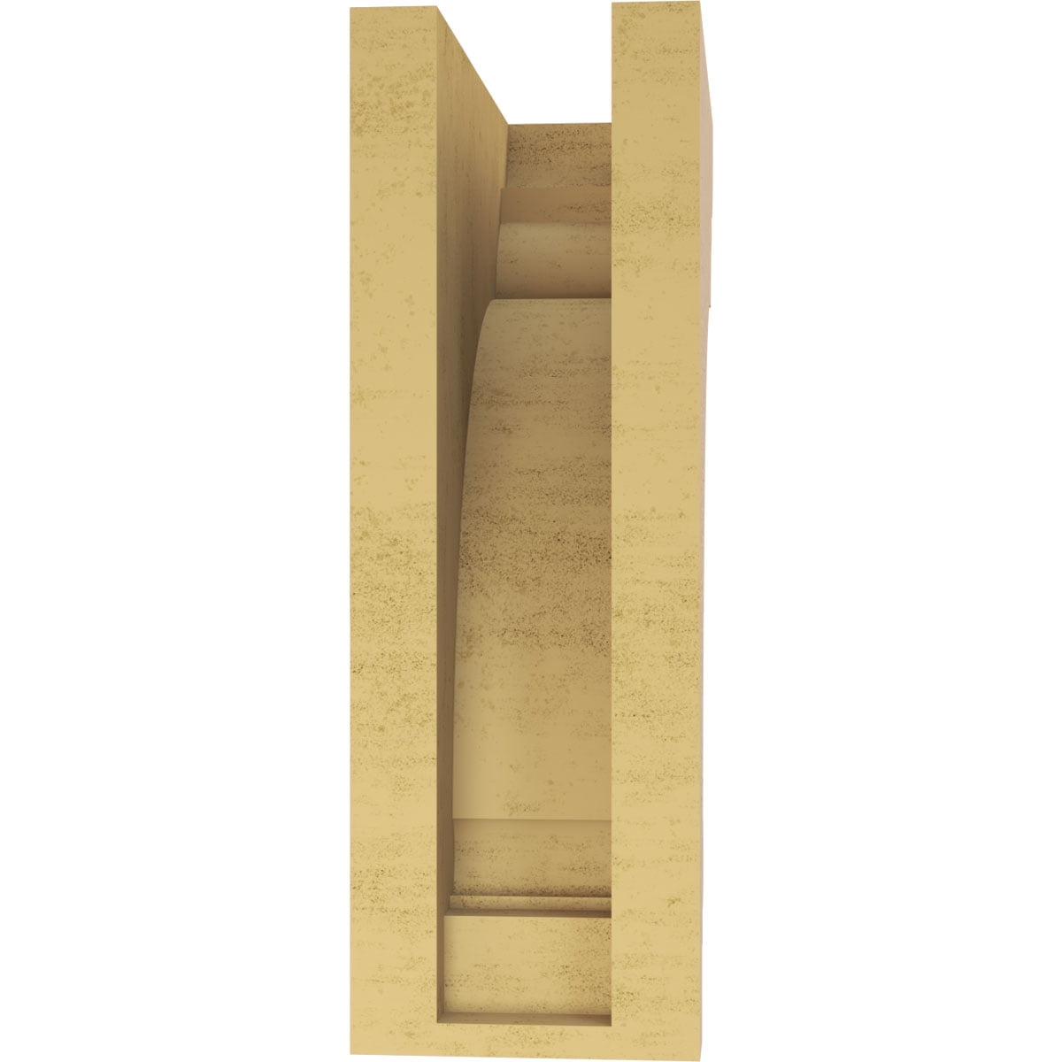4"W x 8"D x 12"H Classic Hughes Rough Cedar Woodgrain TimberThane Corbel, Primed Tan