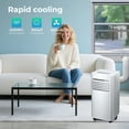 thumbnail image 5 of 8000 BTU Portable Air ConditionerPowerful Home AC Unit with Built-in Dehumidifier & Fan ModeCools 350 Sq.Ft Portable ACWhite, 5 of 7
