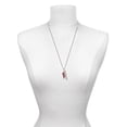 thumbnail image 3 of Delight Jewelry Silvertone Medium Translucent Red Angel Wing Silvertone Best Friends Forever Bar Charm Necklace, 23", 3 of 4