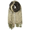 thumbnail image 2 of Luxurious Double Layered Jacquard Big Paisley Pashmina Shawl Wrap Scarf, 2 of 6