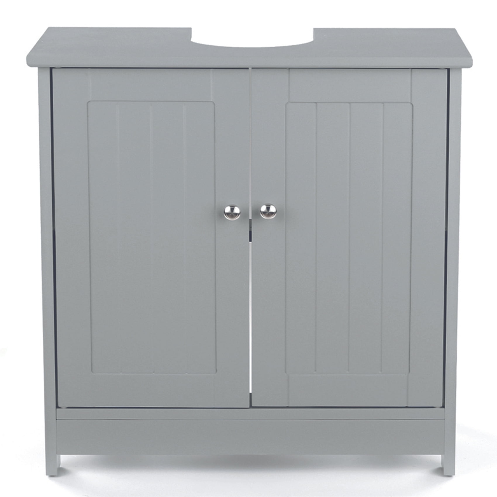 Smuxee Modern Bathroom Vanity Sink Storage with Doors 2 Shelves