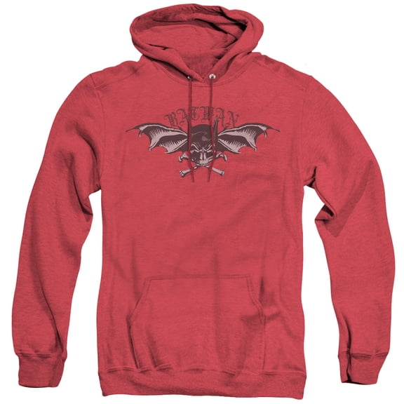 Batman Wings Of Wrath Adult Heather Hoodie Sweatshirt Red