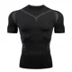 thumbnail image 3 of 2024pro Nueva camiseta de manga corta de entrenamiento de fútbol azul de compresión muscular ajustada para hombre para correr, 3 of 4