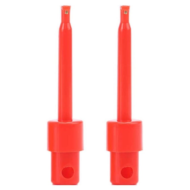 Matsuzay 2 uds gancho de prueba Mini Clip sonda de prueba redonda electrónica única herramientas de medición ligera pinzas de cocodrilo Videojuegos y accesorios Amarillo