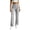 #03 Gray 【Mix, Match & Rotate: Stock Up on Daily Colors】, variant on Women's Casual Flare Pants Ribbed Knit High Waist Trousers, Mid Elastic Waist, Comfy Stretchy Bottom, Solid Color Loose Fit, for Office Business Work Daily Wear, Long | VerBelle,Black XL