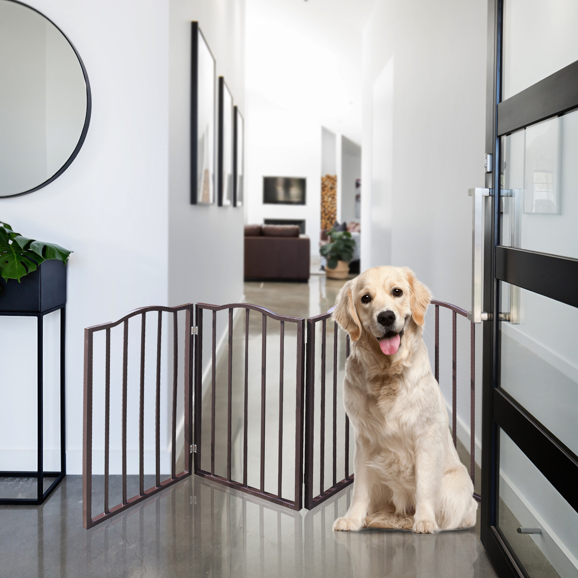 42 Extra Tall Metal Wall Mount Extending Pet Safety Gate BBD574162600