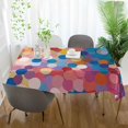 thumbnail image 3 of Yayeee Tablecloths 54" x 54" Rectangle Wrinkle Resistant Party Table Cover, Light Colorful Circles, 3 of 8