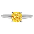thumbnail image 7 of Solitaire Engagement Ring for Women - 1ct Natural Citrine in 14K White Gold Promise Ring, 7 of 7