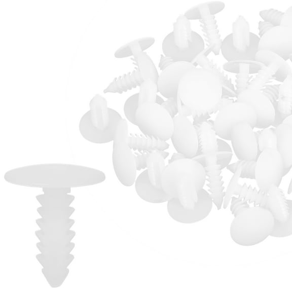 60pcs 5mm Plastic Rivets Fasteners Door Trim Panel Clips White for Car