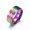 Rainbow, variant on 8mm Titanium Steel Rainbow/Gold/Black Band Male's Engagement Gift Ring Size 7-11
