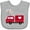 AC-Heather Grey, variant on Inktastic Easter Red Firetruck with Pink Hearts Boys or Girls Baby Bib