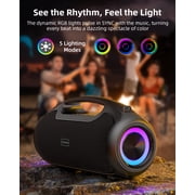 Portable Bluetooth Speaker 200W Peak Wireless, IP65 Waterproof Outdoor Speaker with Bass Boost, 24H Battery, TWS and USB/AUX/TF Input for Party