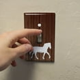 thumbnail image 3 of Horse Silhouette Cowboy Western Plastic Wall Decor Toggle Light Switch Plate Cover, 3 of 3