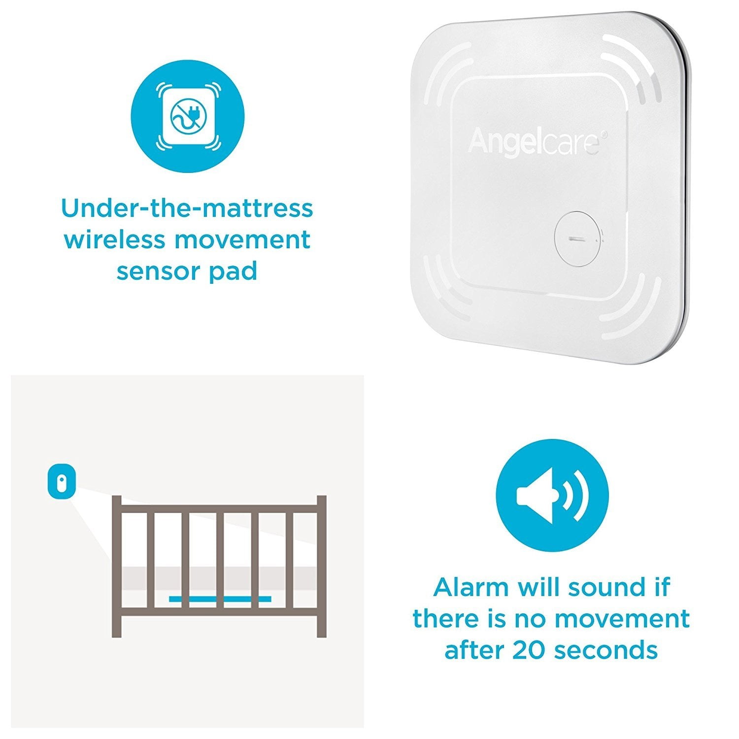 videnskabelig implicitte Prelude Angelcare Video and Sound with Wireless Movement Sensor Pad Baby Monitor -  AC517 - Walmart.com