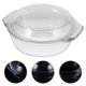 thumbnail image 3 of BRIGHTFUFU Cacerola de vidrio para microondas, cazuela de vidrio con tapa, utensilios de cocina de vidrio aptos para lavavajillas y horno, 3 of 8