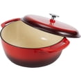 thumbnail image 3 of Enameled Cast Iron Dutch Oven Pot with Lid, Heavy-Duty, 4.3-Quart, Red, 3 of 5