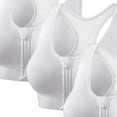 thumbnail image 5 of Sentmoon Bras for Women High Impact Sports Bras for Women 4 Pack Front Zipper Sports Bra Underwire Support Breathable Soft Stretch Back Gather Design Secure Fit Workout Running Gym Active Bra, 5 of 5