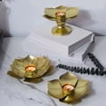 thumbnail image 5 of Metal Candlestick Unique Flower Lamp Shape Classical Holder Home Decoration For Wedding Holiday, 5 of 8