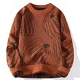 thumbnail image 2 of Suéter con estampado de calabaza cálido para hombre, suéteres de punto holgados e informales a la moda, suéteres navideños de alta gama para otoño e invierno de 2024, 2 of 5