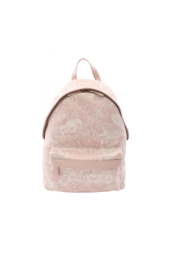 Pre-Owned Christian Dior Dior backpack/handbag, canvas and leather, women's, pink.