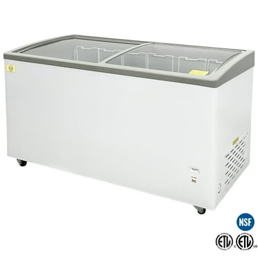 Commercial Ice Cream Display Case, 20 Cu.ft Chest Freezer, Mobile Glass ...