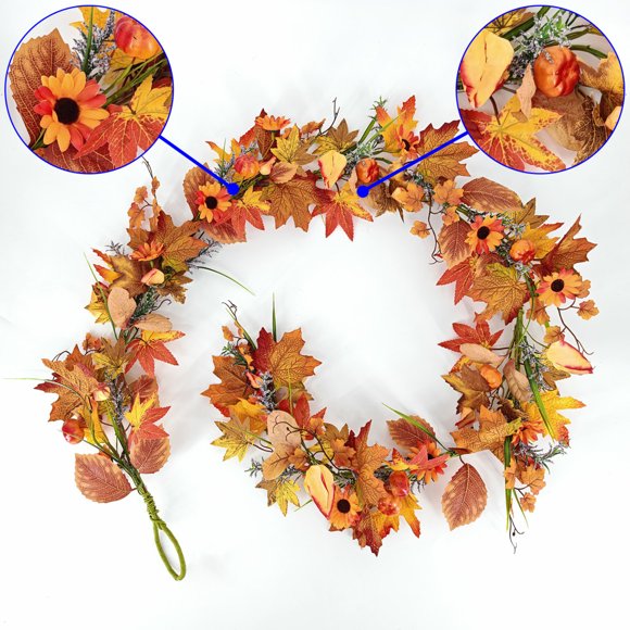 71 Inch Autumn Decor AutumnSimulated Leaf Festival Decorative Table and Table Ornaments (A)