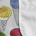 thumbnail image 4 of Ice Cream Microwave Oven Cover, Summer Pattern with Hand-drawn Cones Ice Cream Toppings with Watercolor Spots, Water Resistant Organizer with Pockets for Kitchen, 36" x 12", Multicolor, by Ambesonne, 4 of 4