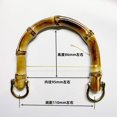 thumbnail image 3 of Gran oferta de Amazon, bolsa de semicírculo grande pequeña a la moda, piezas de 9,5 cm, 12 cm, bolsa de yute personalizada italiana, mango de bambú con agujeros Sincero Hogar, 3 of 6