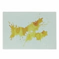 thumbnail image 1 of Yellow and White Cutting Board, Abstract Splash Watercolor on White Backdrop Dirty Stain Grunge Look, Decorative Tempered Glass Cutting and Serving Board, Small Size, Yellow Marigold, by Ambesonne, 1 of 1