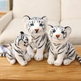 thumbnail image 4 of Simulation small tiger plush toy white 28cm, 4 of 8