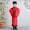 Red, variant on Ancient Style for Kids Traditional Chinese Performance Attire for Girls and Boys Suitable for Home or Leisure Seasonal All-Year Wear