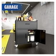 thumbnail image 6 of 2 Door Tool Cabinet, Rolling Garage Storage Locker with Drawer, Lockable Metal Tool Chest with Wheels, Heavy Duty Steel Cabinet for Workshop, H35.4" x W30.3" x D18", 6 of 7