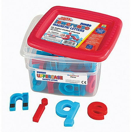 Jumbo 1 Lowercase Alphabet - Alphamagnets Jumbo Lowercase Color-Coded Magnetic Pieces, Set of 42