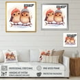 thumbnail image 4 of Designart "Nursery Bird Lovers Winter Delight II" Animals Framed Wall Art - Traditional Brown Bird Living Room Framed Canvas Art, 4 of 6