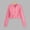 Pink, variant on IMENGL Fashionable casual solid color hooded sweatshirt short long sleeve drawstring, Gray L, Size M-3XL