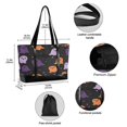 thumbnail image 2 of FORMRS Canvas Laptop Tote Bag for Women with 15.6" Computer Compartments Shoulder Handbag, Halloween Orange Ghosts, 2 of 7
