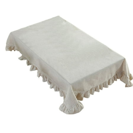 

Cotton linen Flounce Tablecloth for Wedding Birthday Party Decor Washable Table Cover Modern Farmhouse Coffee Tablecloth Linen 140*180CM