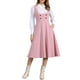 thumbnail image 2 of Vestido Pinafore Vintage Allegra K para Mujer con Encaje, Overoles Midi con Botones y Bolsillos, Talla XL Rosa, 2 of 6