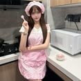 thumbnail image 6 of Adjustable Ruffle Maid Apron Kitchen Cooking Cleaning Apron Baking Aprons Headwear Maid Costume for Halloween Cosplay, 6 of 8