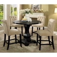 thumbnail image 3 of Furniture of America Verona Armless Counter Height Chairs - Set of 2, Ivory, 3 of 5
