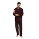 thumbnail image 2 of Apparonia Conjunto de Pijamas para Hombre de Algodón con Cuello con Muesca, Pijamas de Manga Larga para Hombre con Bolsillos y Frente, Fly Burdeos a Cuadros XL, 2 of 6