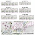thumbnail image 3 of Spring Wildflowers Window Valance for Kitchen, Pink Morocco Blue Flower Plant Country Rod Pocket Short Curtain for Small Windows, Light Filtering Decorative Valance, 42 x 18 Inch, 3 of 9