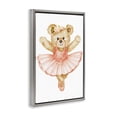 thumbnail image 4 of Teddy Bear Ballet Tutu Gray Framed Floater Canvas Wall Art, design by Amy Hall, 4 of 10