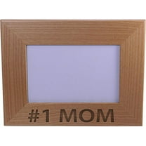 #1 Mom 4x6 Inch Wood Picture Frame - Great Gift for Mothers's Day, Birthday or Christmas Gift for Mom Grandma Wife Grandmother