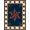 Navy Blue Cream Red, Pattern 12, variant on ODIKA Folk Checkered Border Distressed Farmhouse Primitive Vintage Refined Structured Stain Resistant Low Profile for Dorm Room, Small Living Apartment