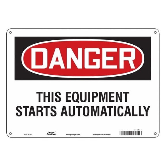 Condor Safety Sign,10 inx14 in,Aluminum 478T61