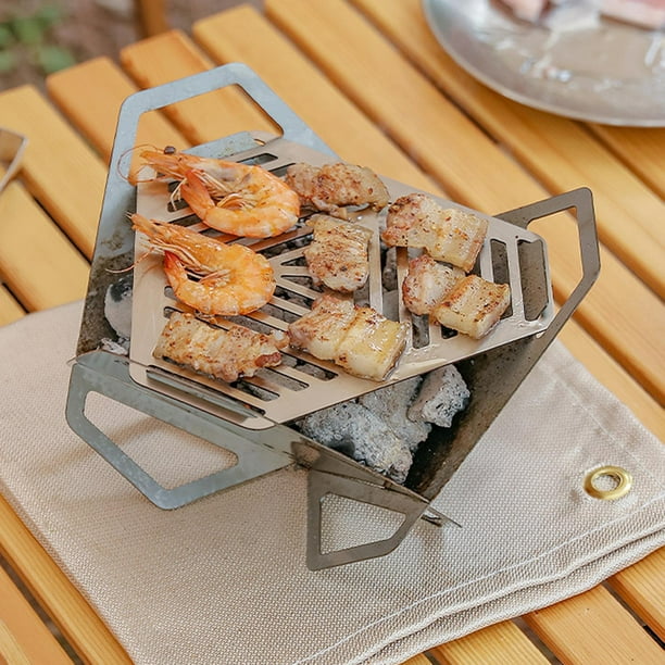 koolsoo Barbecue Grill Stove Stainless Steel Detachable for Backyard Patio Travel