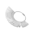 thumbnail image 1 of Finger Size Gauge, Measurement Tool Plastic Metal Ring Sizer Wear   For Ring Customization For Jewelry Maker Black,White, 1 of 8