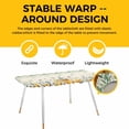 thumbnail image 4 of Daisy Spring Floral Table Cloths for 8 Foot Rectangle Tables, Farmhouse Botanical Green Leaves Patio Waterproof Elastic Fitted Tablecloths, Washable Rectangular Table Cover for Camping, 4 of 8
