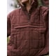 thumbnail image 2 of Chaqueta de algodón con capucha de color liso con bolsillo plegable para la cabeza, chaqueta de manga larga para mujer, 2 of 5